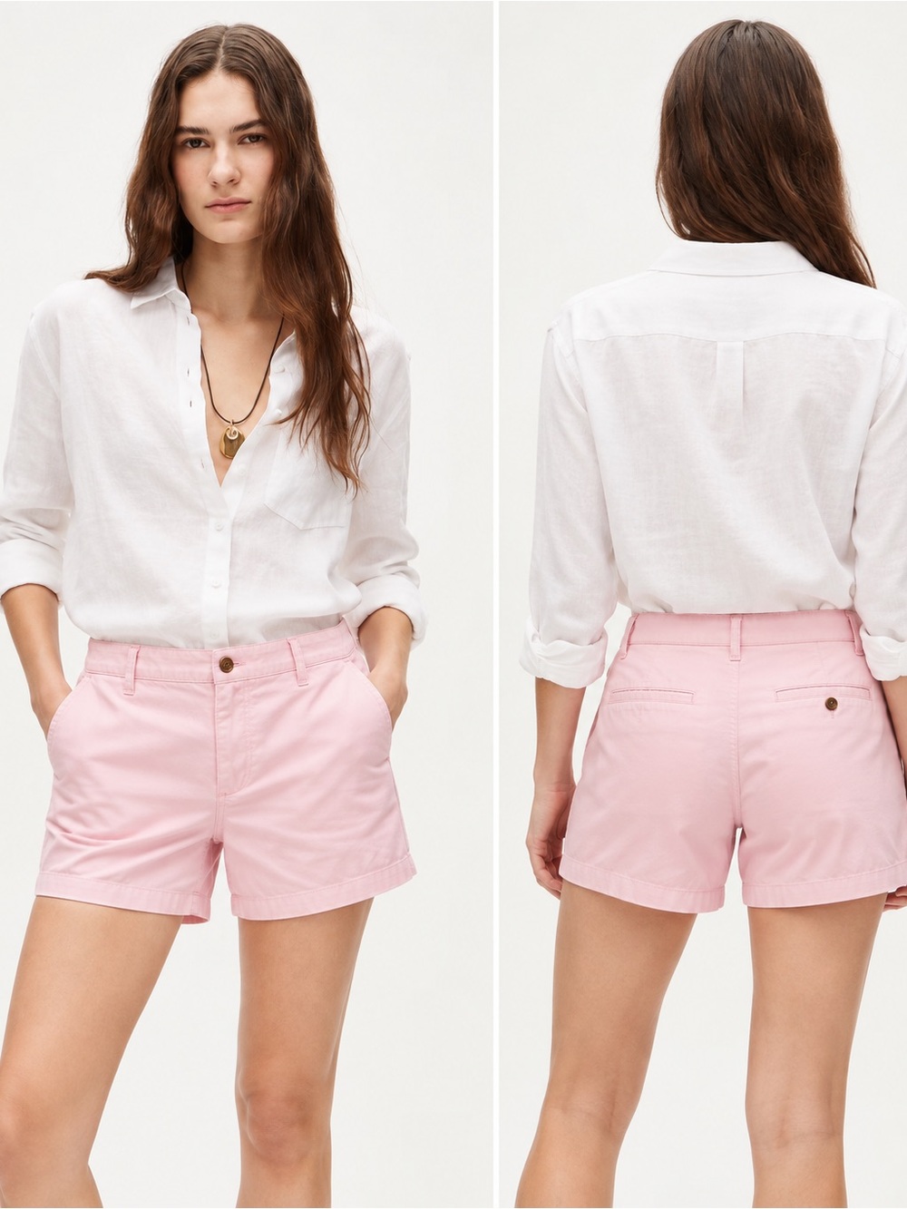 J.Crew Women’s Pink Chino Shorts Size 40 7” Inseam Stretch Cotton NWT